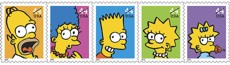 EUA lançam selo dos correios com imagens dos Simpsons selo dos simpsons